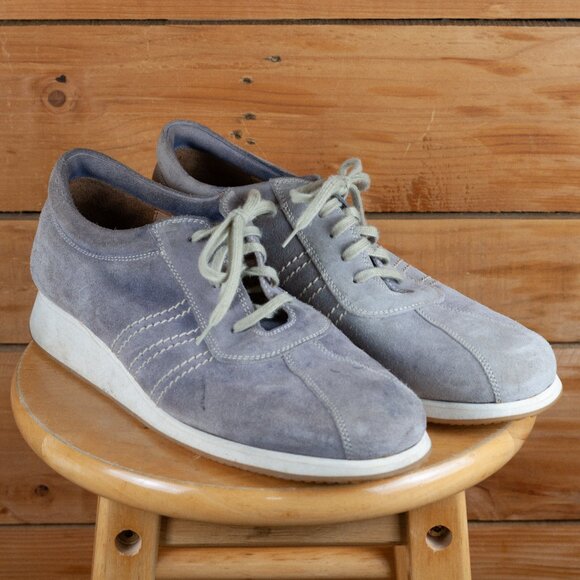Ermenegildo Zegna Low-top Suede Sneakers in Light Gray - Men's 10